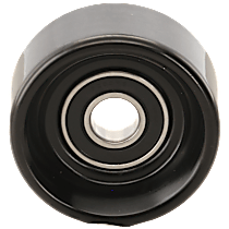 Accessory Belt Idler Pulley, 17 mm ID, 76 mm Pulley Diameter, 31 mm Pulley Width, 20 mm Max Belt Width, Steel Material, Serpentine Type, Flat	