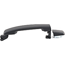 Front, Passenger Side or Rear, Driver or Passenger Side Exterior Door Handle, Smooth Black, Without Key Hole