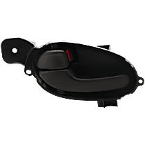 Front or Rear, Driver Side Interior Door Handle, Textured Black, With Door Lock Button