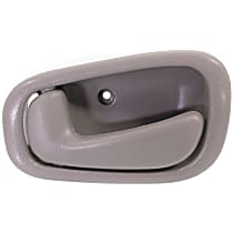 Front or Rear, Driver Side Interior Door Handle, Gray, Without Door Lock Hole, For Models With Manual Door Locks