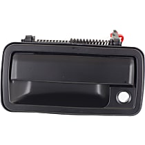 Front, Driver Side Exterior Door Handle, Smooth Black, With Key Hole