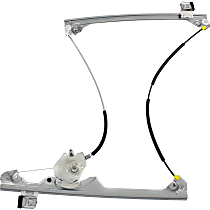 Front, Passenger Side Manual Window Regulator, Hand-Crank Type