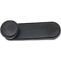 Front or Rear, Driver or Passenger Side Window Crank, Plastic, Black