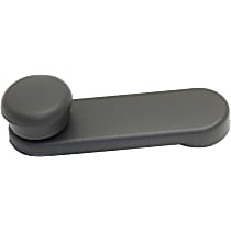 Front or Rear, Driver or Passenger Side Window Crank, Plastic, Gray
