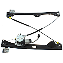 Rear, Passenger Side Power Window Regulator, With Motor
