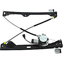 Rear, Driver Side Power Window Regulator, With Motor