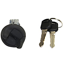Ignition Lock Cylinder - Black, with Keys, Automatic Transmission
