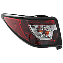 Driver Side, Outer Tail Light, With bulb(s), Halogen, Clear Lens