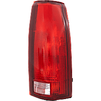 Passenger Side Tail Light, Without bulb(s), Halogen, Clear and Red Lens, Without Connector Plate, Exc. 15, 000 Lbs. GVW