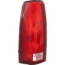 Driver Side Tail Light, Without bulb(s), Halogen, Clear and Red Lens, Without Connector Plate, Exc. 15, 000 Lbs. GVW