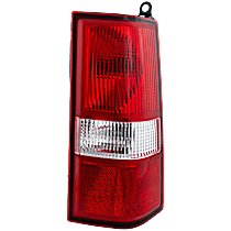Passenger Side Tail Light, with Bulb, Halogen, Clear and Red Lens