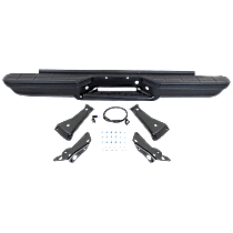 Step Bumper, Powdercoated Black Face Bar and Pads With mounting bracket(s)