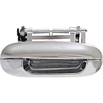 Front or Rear, Passenger Side Chrome Exterior Door Handle, Without Key Hole