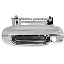 Front, Driver Side Chrome Exterior Door Handle, With Key Hole