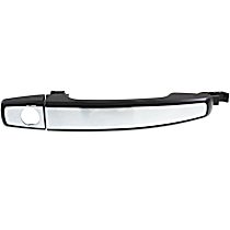Front, Driver Side Primed Exterior Door Handle, With Key Hole