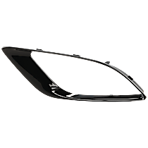 Front, Driver Side Fog Light Trim, Black