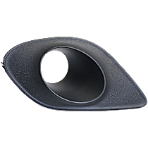 Front, Passenger Side Fog Light Trim, Textured Black, For Models with Hood Scoop