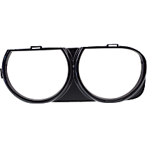 Driver Side, Headlight Bezel, Black