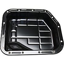 Transmission Pan, Black, Steel