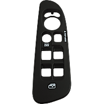 Front, Driver Side Window Switch Bezel, Gray