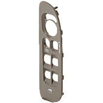 Front, Driver Side Window Switch Bezel, Gray