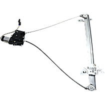 Front, Driver Side Window Regulator, Power, With Motor