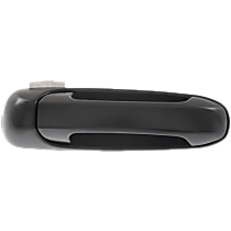 Rear, Passenger Side Exterior Door Handle, Smooth Black, Without Key Hole