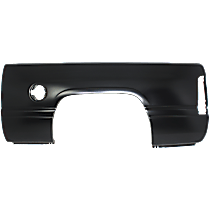 Rear, Driver Side Truck Bedside Panel, Primed, Outer Panel, with Gas Door Hole, 6 Ft. Bed, Single Rear Wheels