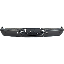 Powdercoated Black Step Bumper, Face Bar and Pads, Without Dual Exhaust Holes