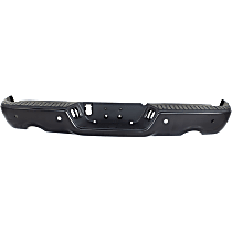 Powdercoated Black Step Bumper, Face Bar and Pads, With Dual Exhaust Holes