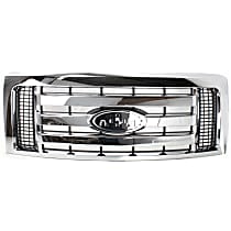 Upper Grille Assembly, Chrome Shell with Black Insert