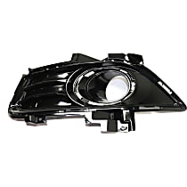 Front, Driver Side Fog Light Trim, Black