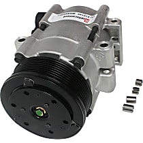 A/C Compressor, With Clutch, 8-Groove Pulley