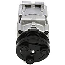 A/C Compressor, With Clutch, 6-Groove Pulley