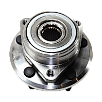 Front, Driver or Passenger Side Wheel Hub, With Bearing, 5 x 4.25 in. Bolt Pattern, Front Wheel Drive