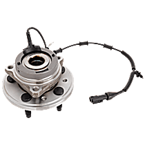 Front, Passenger Side Wheel Hub, With Bearing, With Sensor, 5 x 4.5 in. Bolt Pattern