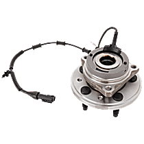 Front, Driver Side Wheel Hub, With Bearing, With Sensor, 5 x 4.25 in. Bolt Pattern