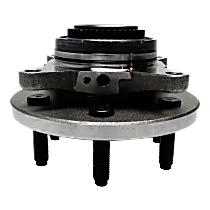 Front, Driver or Passenger Side Wheel Hub, Four Wheel Drive, 6 Lugs, With Bearing, 4WD