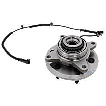 Front, Driver or Passenger Side Wheel Hub, 6 Lugs, with Bearing, with Sensor, 6 x 5.3 in. Bolt Pattern, Four Wheel Drive
