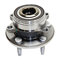 Front or Rear, Driver or Passenger Side Wheel Hub, With Bearing, 5 x 4.5 in. Bolt Pattern