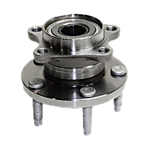 Rear, Driver or Passenger Side Wheel Hub, All Wheel Drive, 5 Lugs, With Bearing, AWD