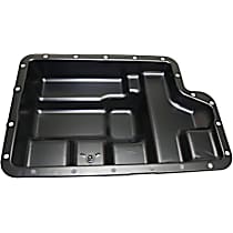 Transmission Pan, Black, Steel