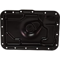 Transmission Pan, Black, Steel