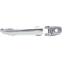 Front, Driver Side Exterior Door Handle, Chrome, With Key Hole, With Cover