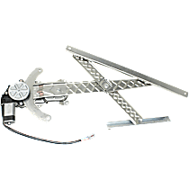 Front, Driver Side Window Regulator, Power, With Motor