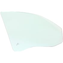 Front, Passenger Side Door Glasses, Green Tint, Without Clips, Replaces NAGS No. DD10919 GTNN