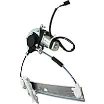 Rear, Driver Side Power Window Regulator, With Motor