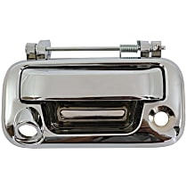 Tailgate Handle, Chrome Plastic With Camera Hole