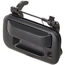 Tailgate Handle, Smooth Black Plastic Without Camera Hole