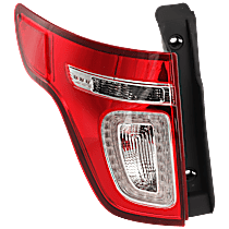 Driver Side Halogen Tail Light, With bulb(s), OE Replacement, CAPA Certified